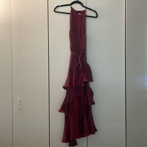 Zimmermann silk picnic dress in berry size 0